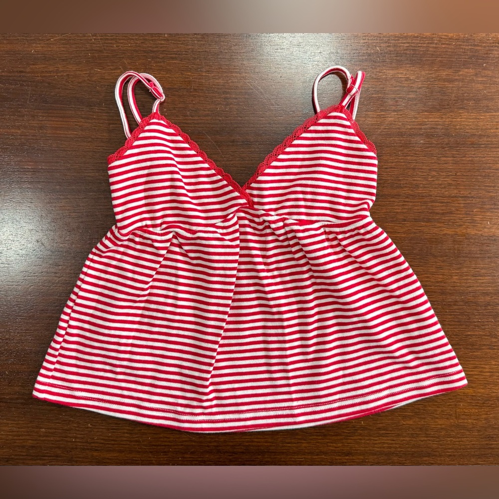 Edikted Red and White Striped Camisole, XS